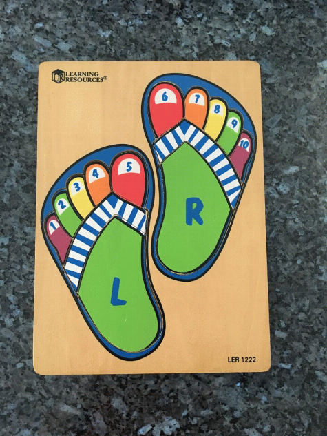 Toes in sandals counting puzzle