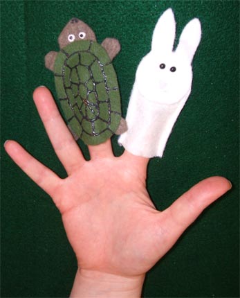 The tortoise and the hare [finger puppets]