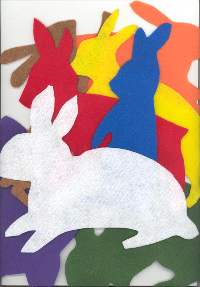 White Rabbit's colourful day [feltboard story]