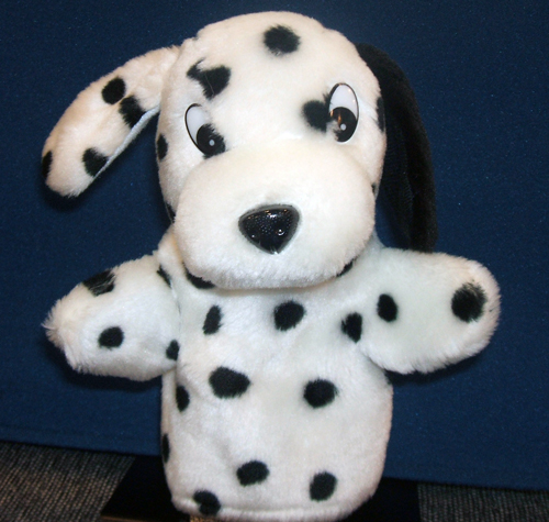Dalmatian dog [hand puppet]