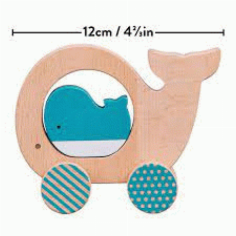 Whale and Baby - push along [infant toy].