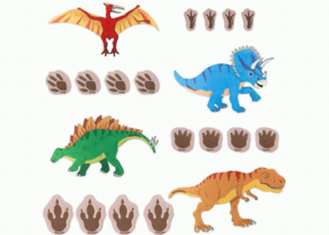 Chasing Dinosaurs! Obstacle Course Mats [gross motor]